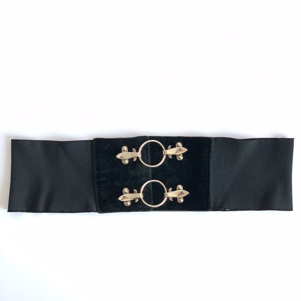 Vintage elastic and velour belt